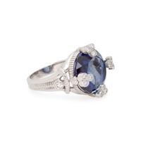 JUDITH RIPKA, IOLITE AND DIAMOND RING
