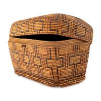 Thompson River Polychrome Imbricated Storage Basket