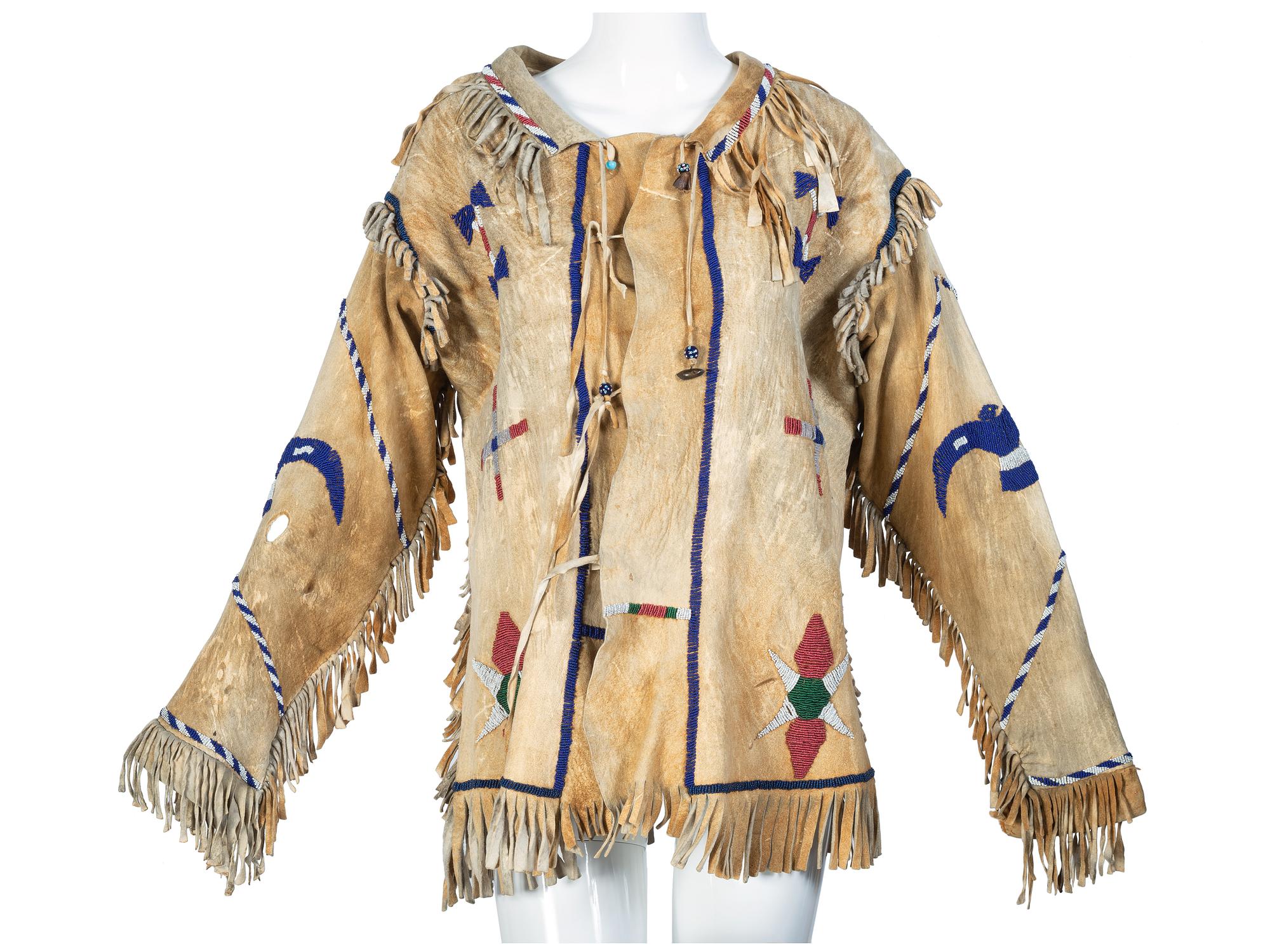 Apache Beaded Hide Jacket, Pictorial