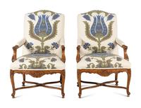A Pair of Régence Style Armchairs