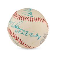 A Multi Signed Autograph Baseball Featuring Satchel Paige and Additional Hall of Famers (Beckett Authentication Services Letter of Authenticity)