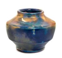 A Pewabic Pottery Vase Height 3 3/4 inches.