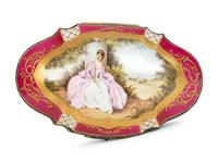 A Sèvres Style Porcelain Table Casket