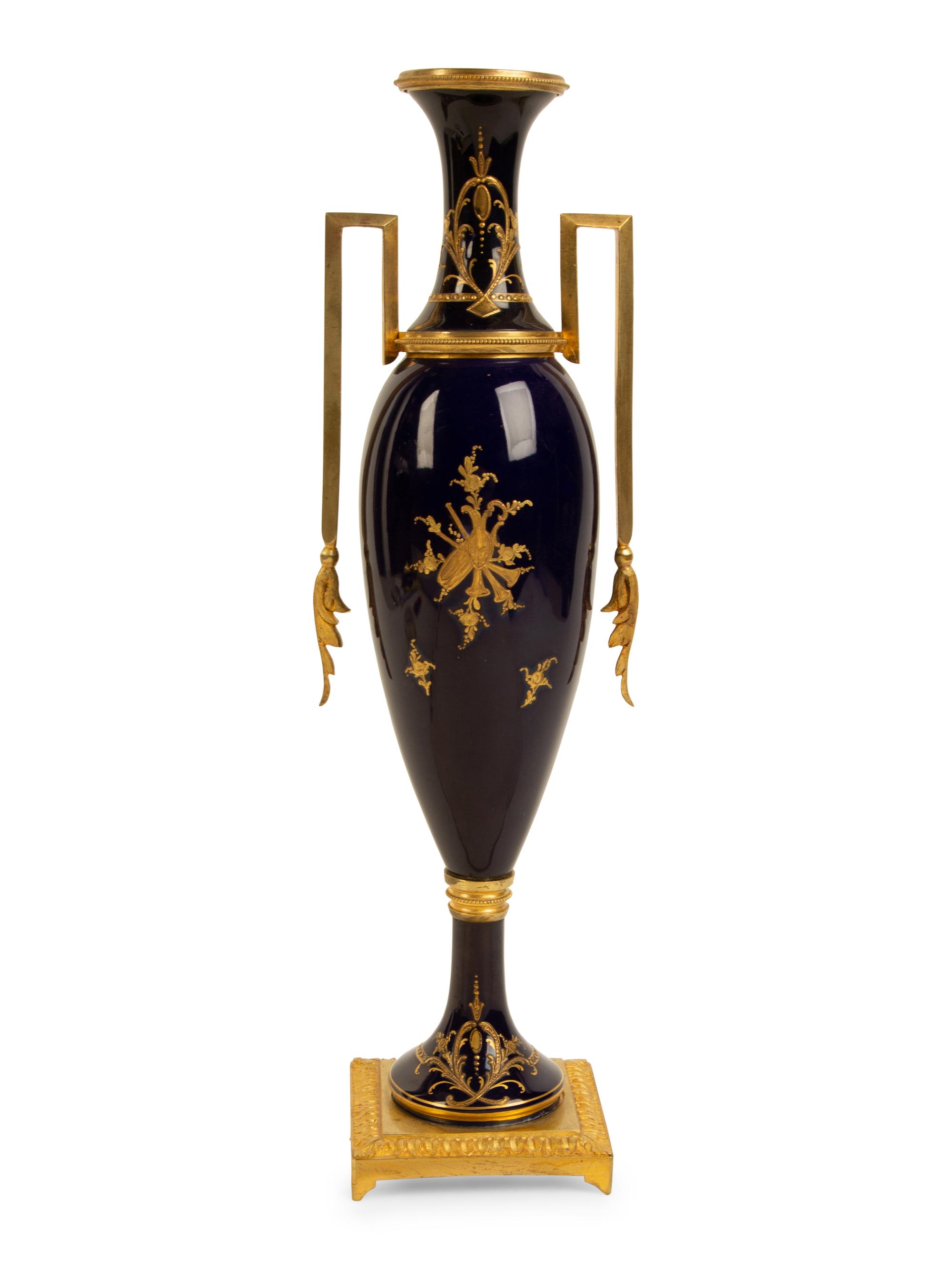 A Gilt Bronze Mounted Sèvres Style Porcelain Urn — 19TH CENTURY