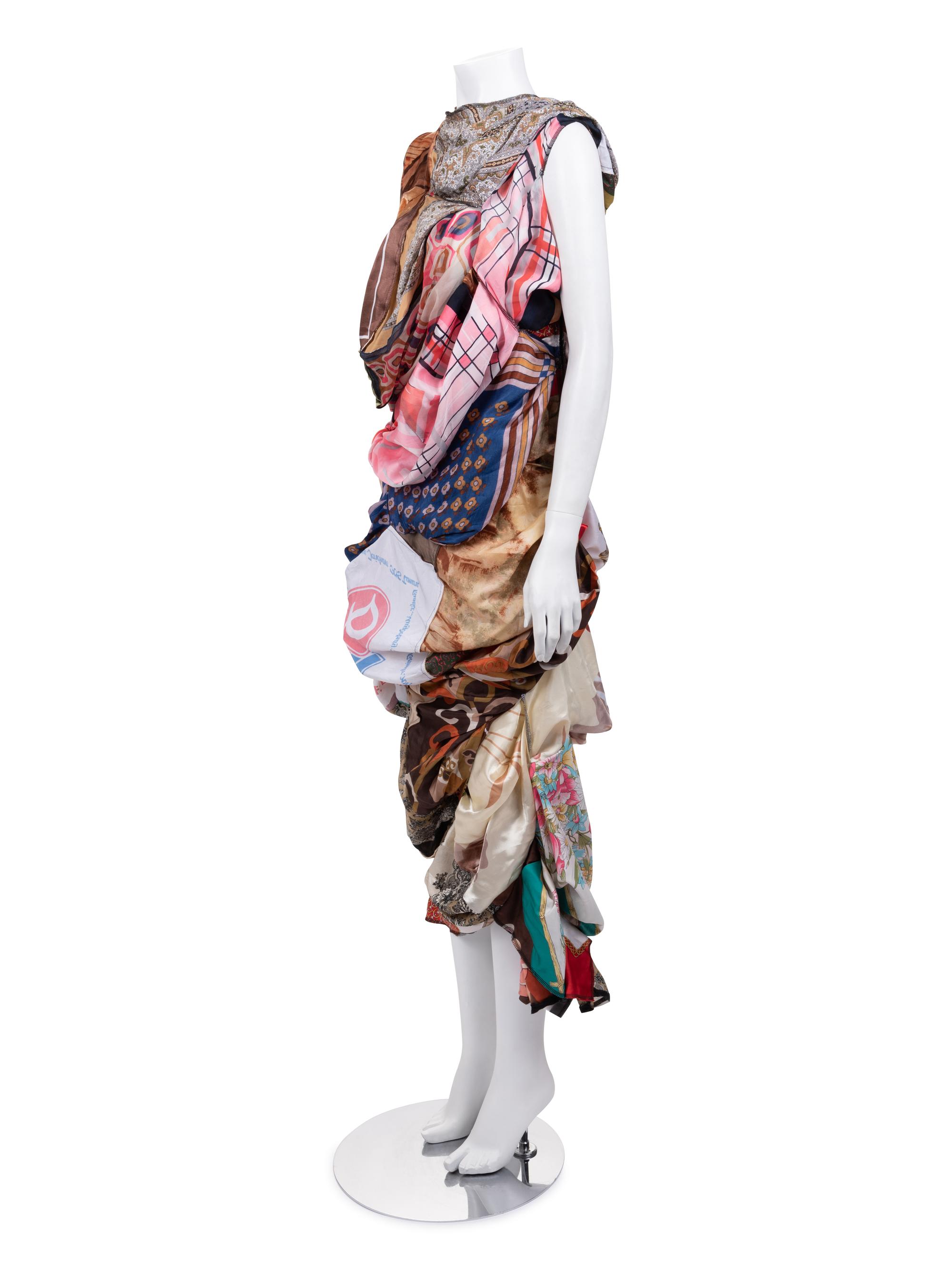 Comme des Garçons Scarf Patchwork Dress, 1990-2000s