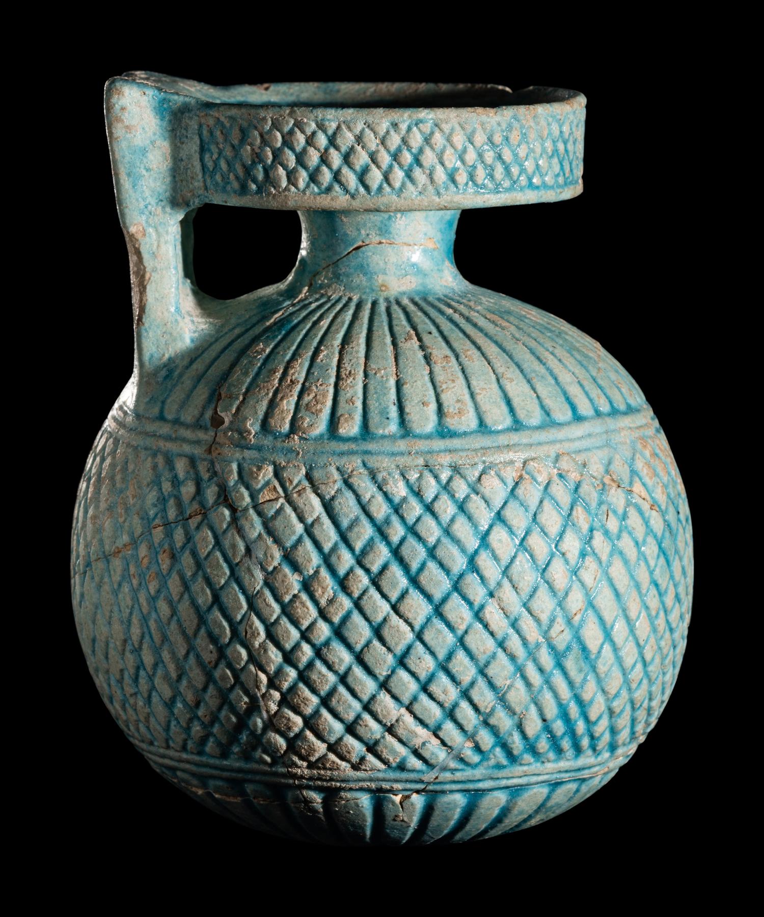 A Large Rhodian Faience Aryballos