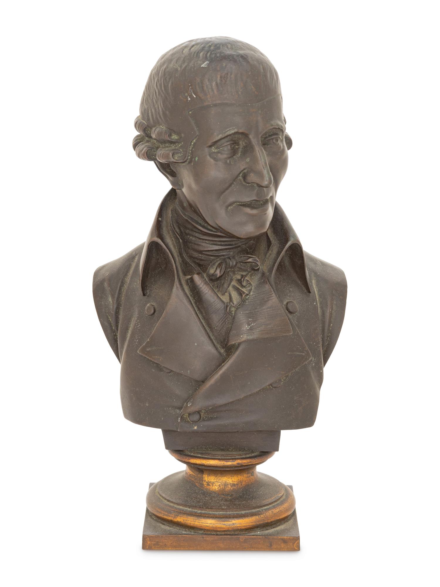 A Continental Bronze Bust