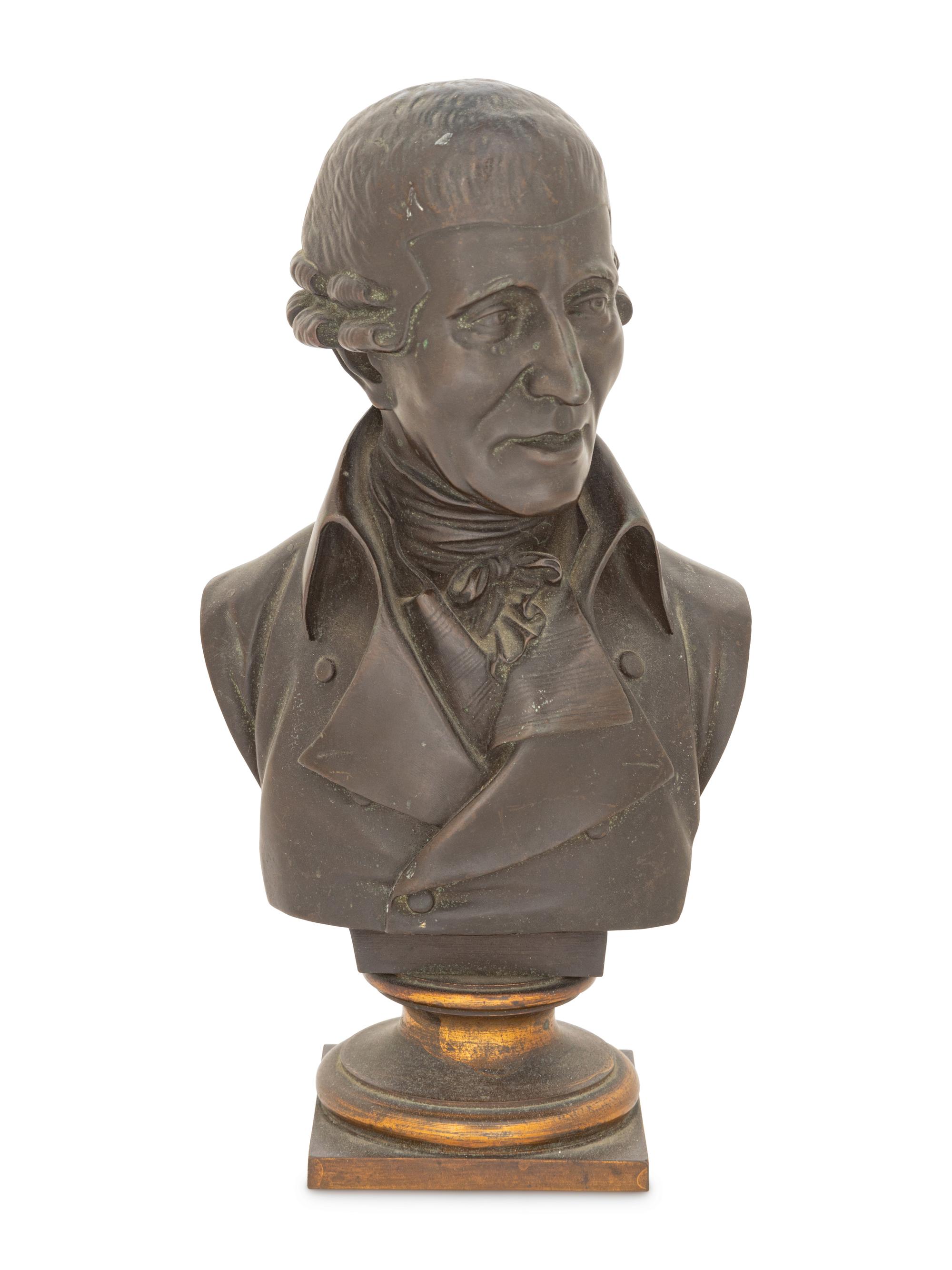 A Continental Bronze Bust