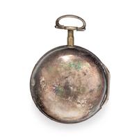 SILVER OPEN FACE POCKET WATCH