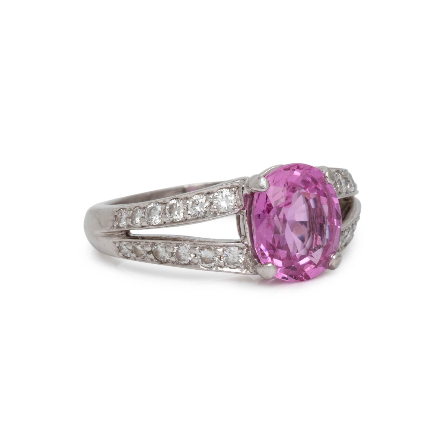 PINK SAPPHIRE AND DIAMOND RING