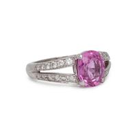 PINK SAPPHIRE AND DIAMOND RING