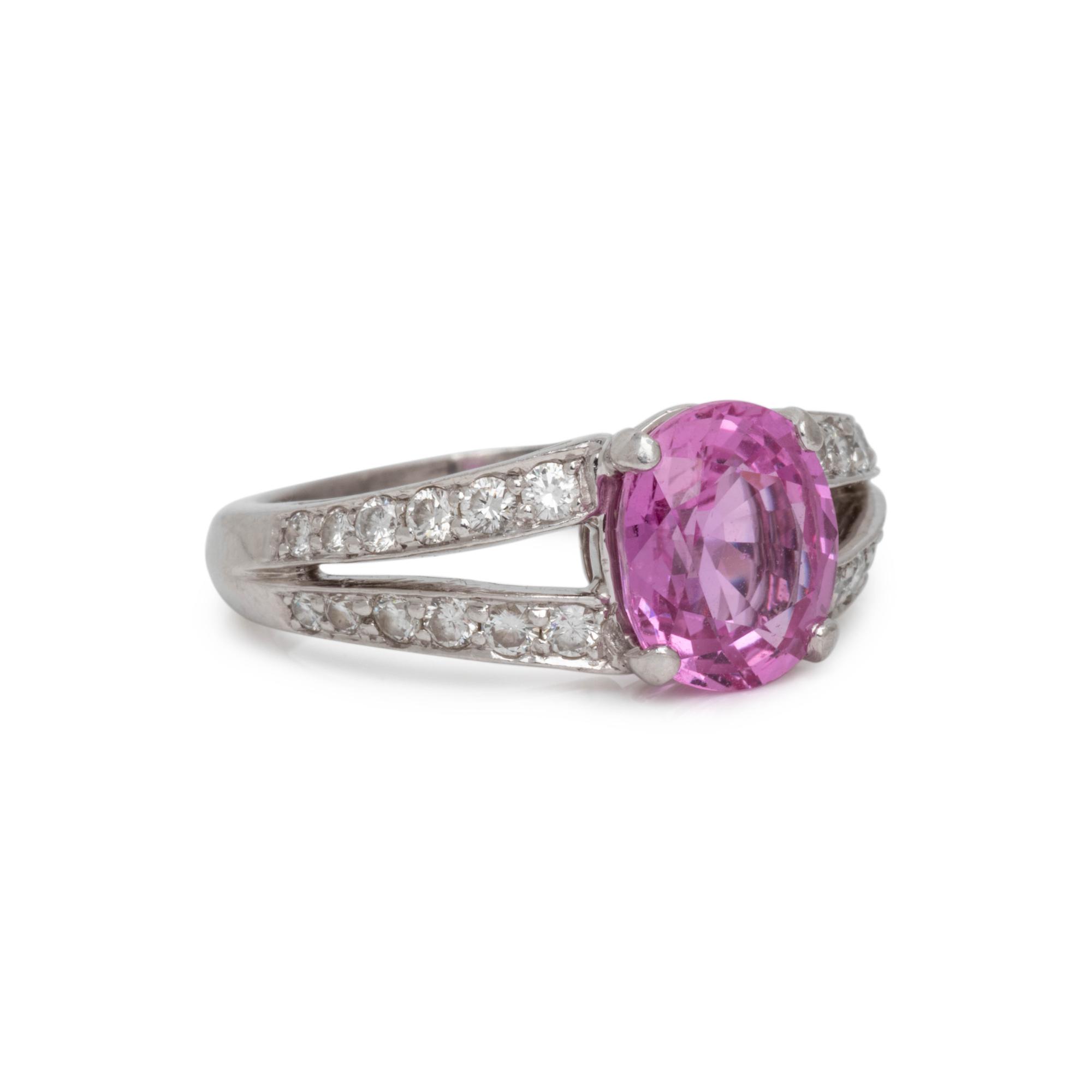 PINK SAPPHIRE AND DIAMOND RING