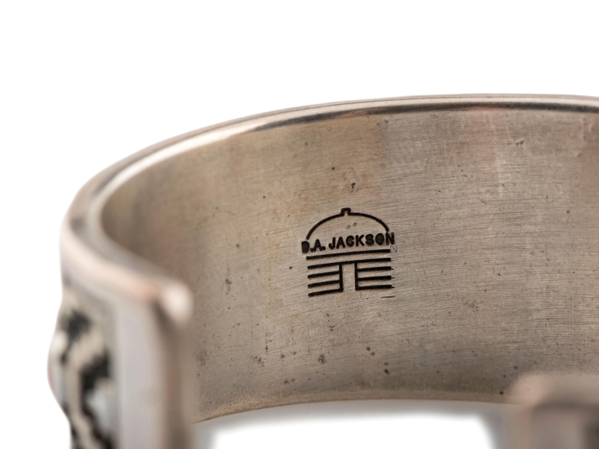 Cast Silver Cuff Bracelet, with a Double Row of Coral