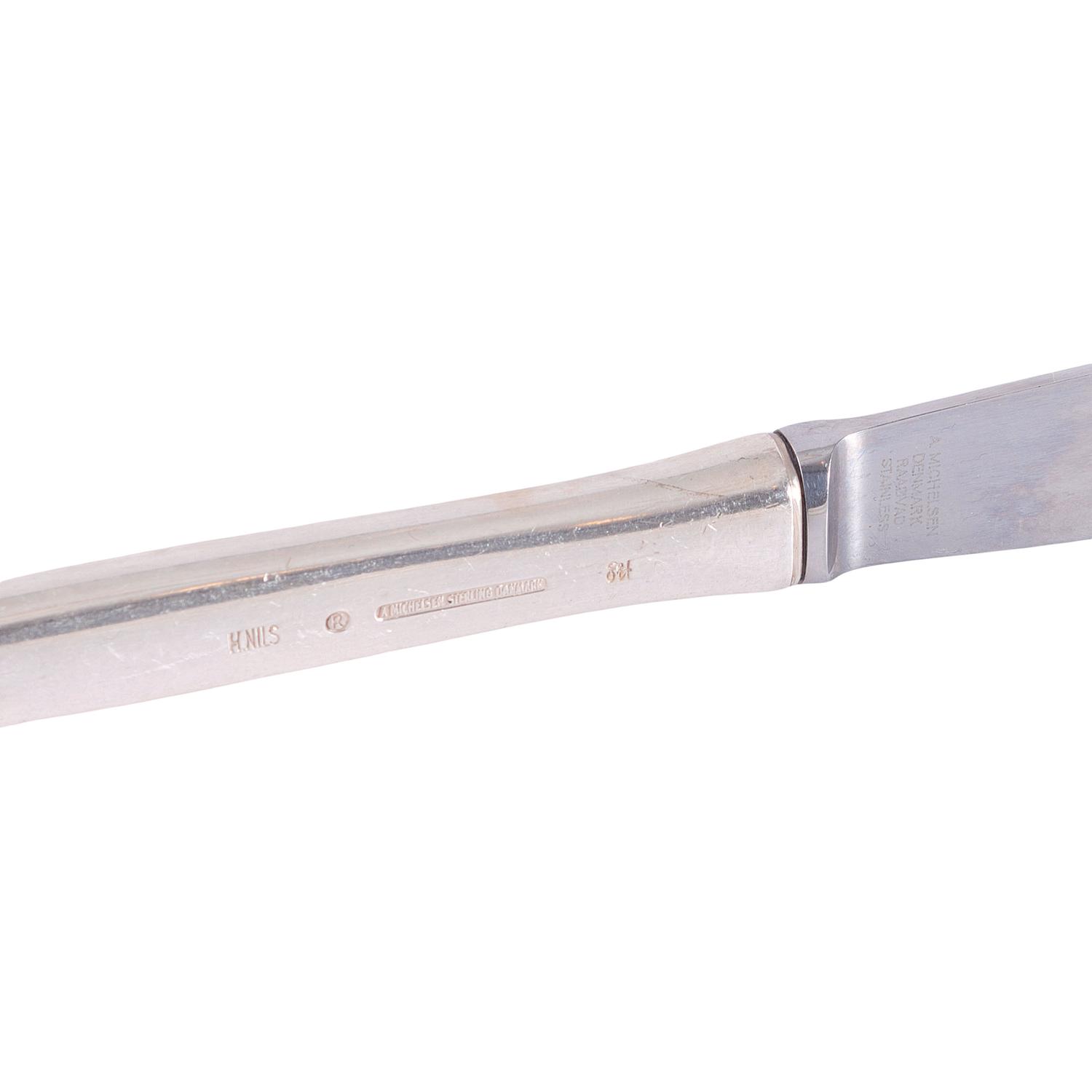 An Anton Michelsen Silver Flatware Set, Retailed by H Nils