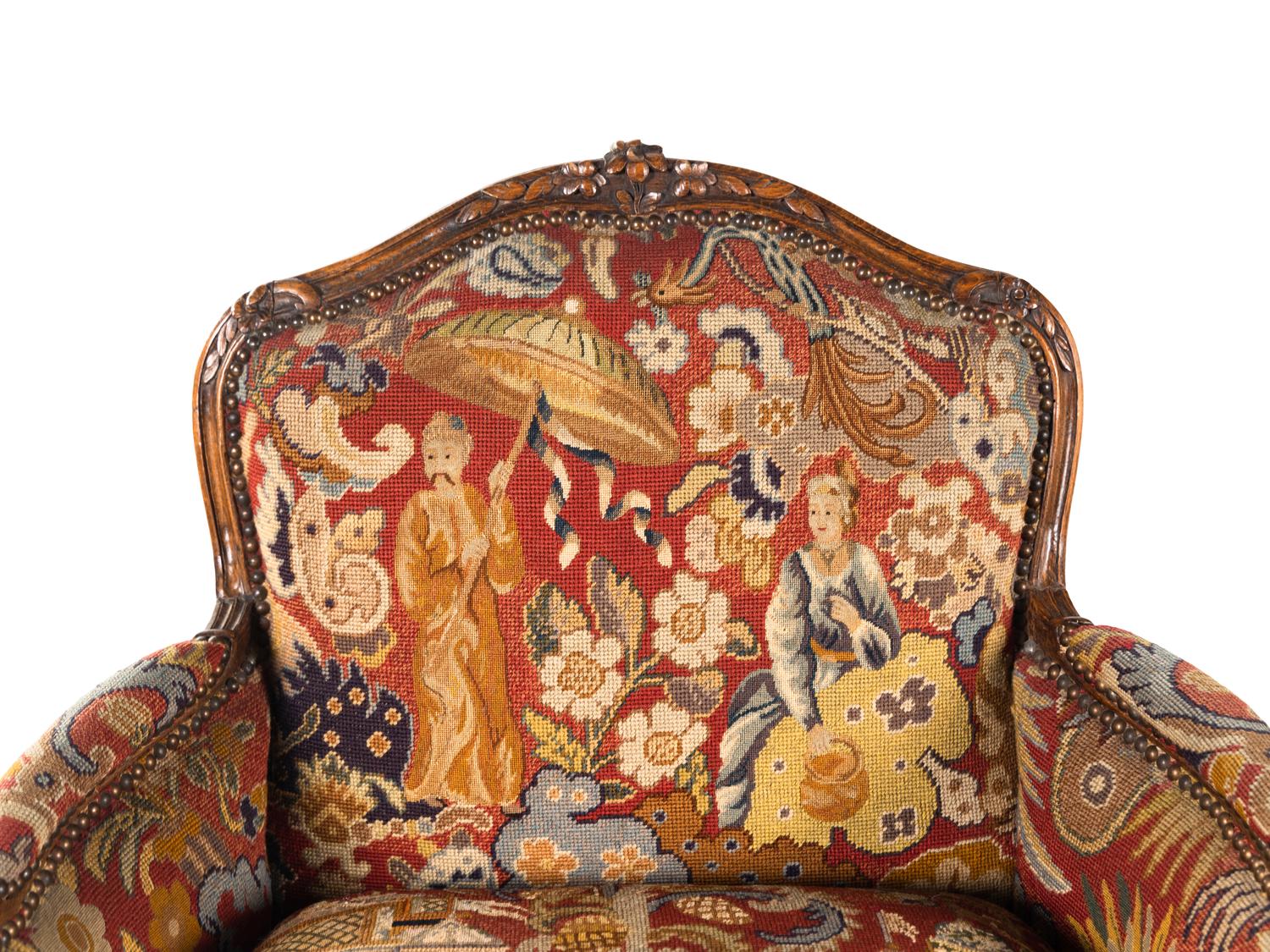 A Pair of Louis XV Style Bergères