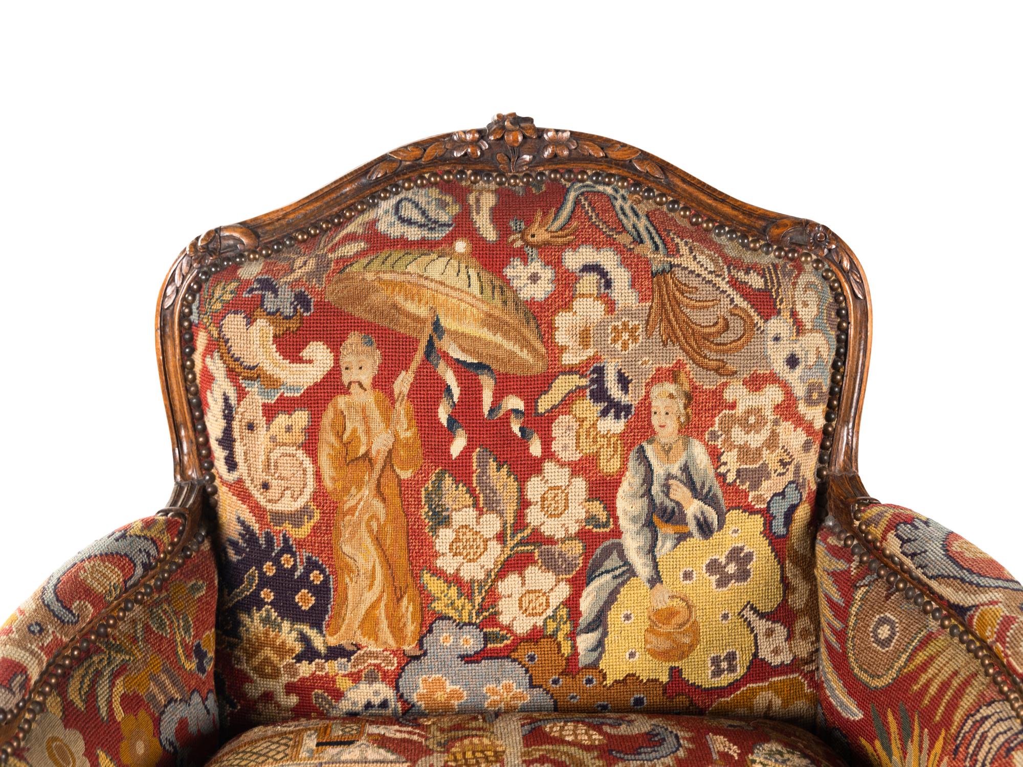 A Pair of Louis XV Style Bergères