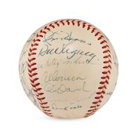A 1953 New York Giants Team Signed Autograph Baseball
