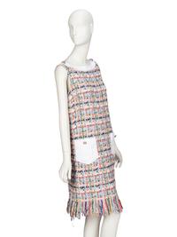 CHANEL, SLEEVELESS TWEED DRESS