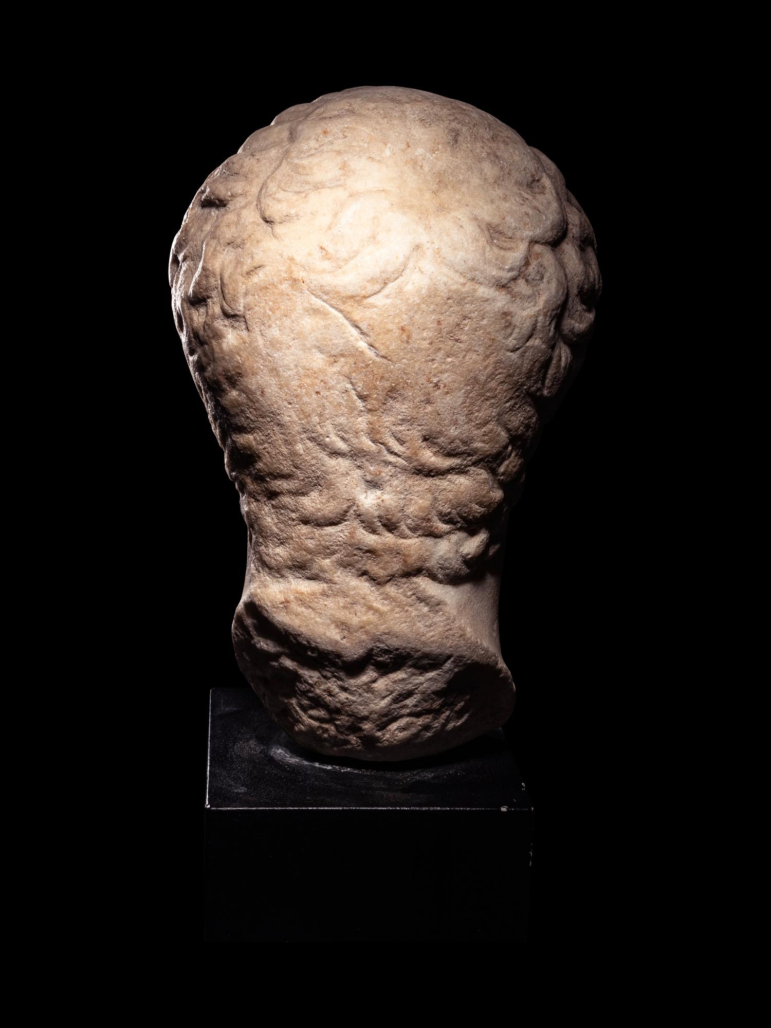 A Roman Marble Portrait Head of the Emperor Domitian