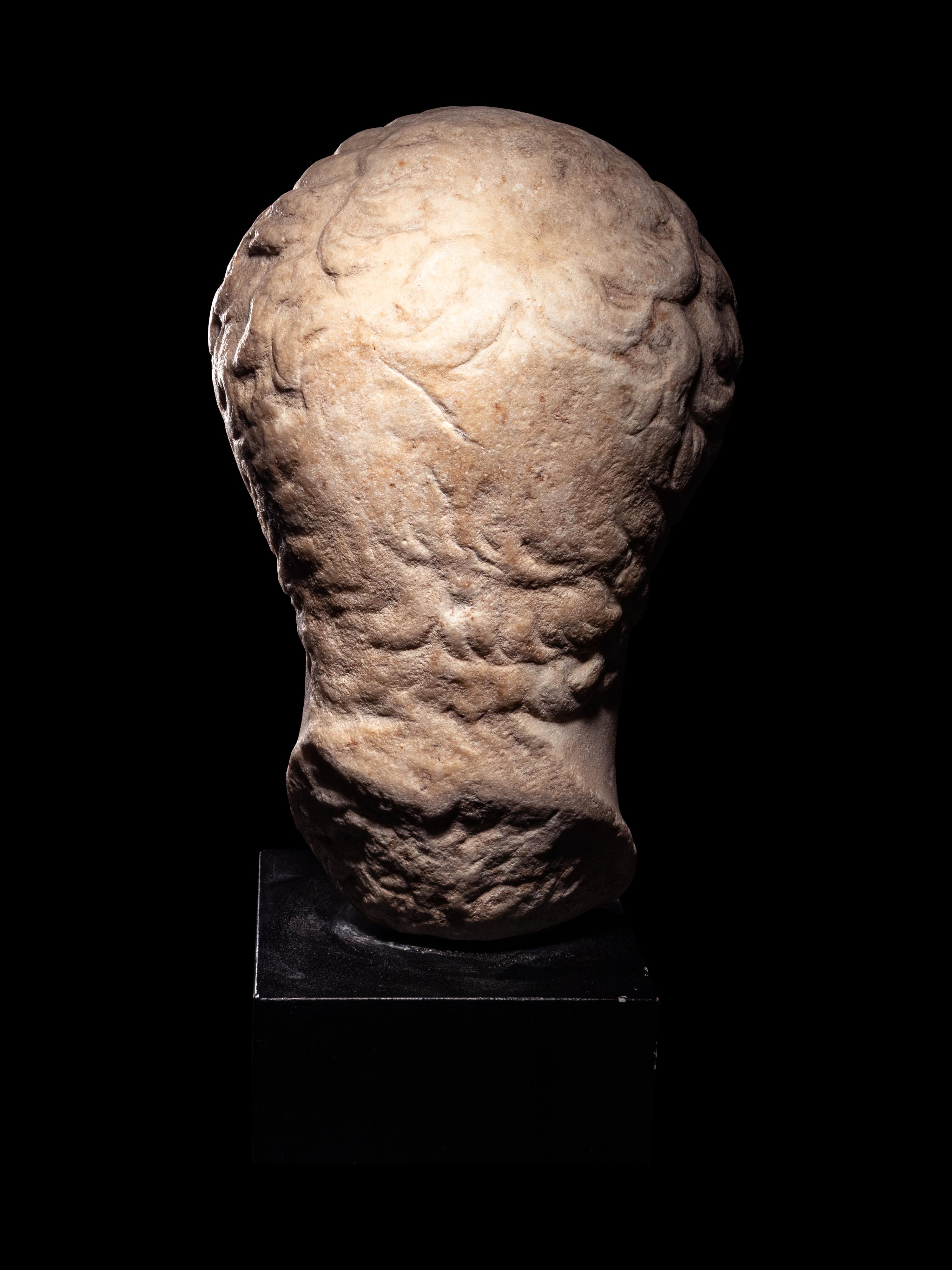 A Roman Marble Portrait Head of the Emperor Domitian