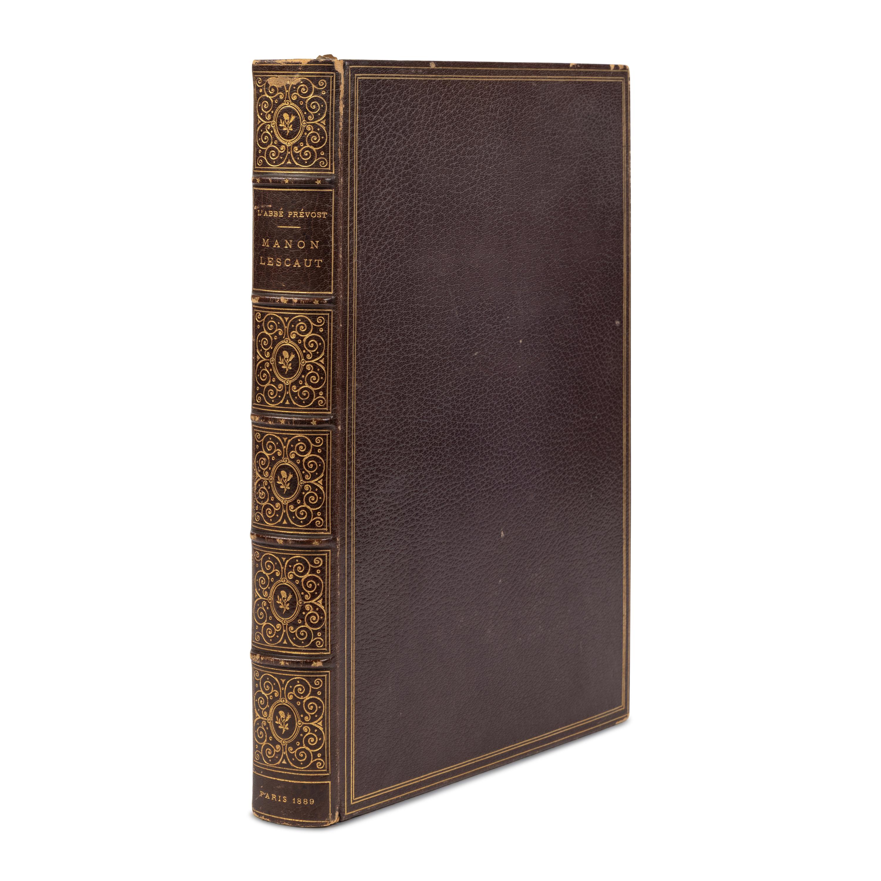 [Artist Book]. Morin, Louis (1855-1938), artist. -- Prevost, Antoine Francois, Abbe (1697-1763). Histoire de Manon Lescaut... Paris: 1889.