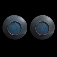 A Pair of Very Large Japanese Cloisonne "Hawks and Sparrows" Chargers, Meiji Period