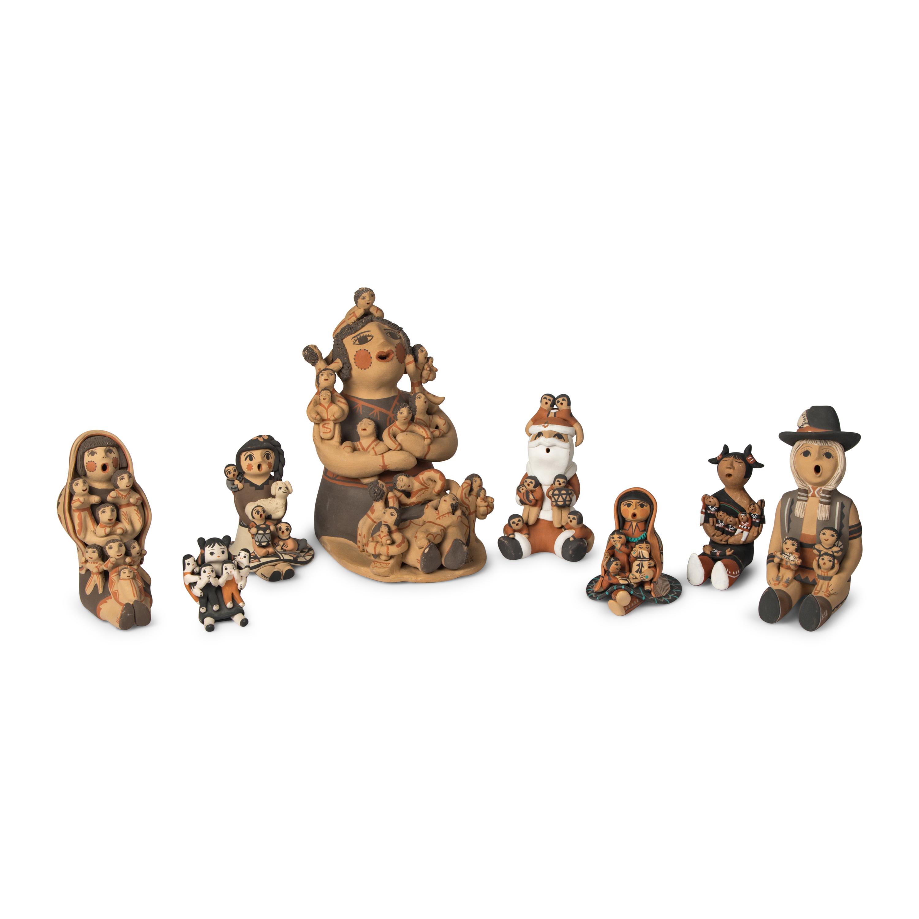 Collection of Pueblo Pottery Storytellers