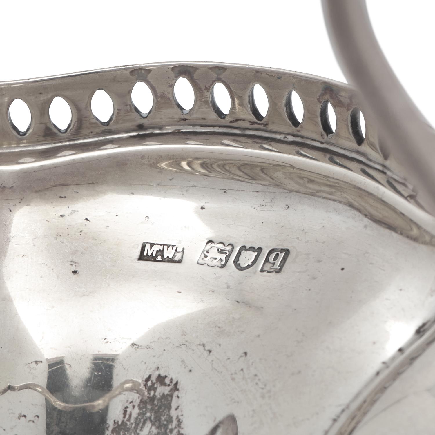 A George V Sterling Silver Footed Sugar Basket