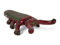 A Cast Iron Model of a Snake and a Painted Iron Model of an Insect