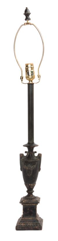 A Cast Metal Table Lamp Height overall 30 1/2 inches. — LATE 20TH CENTURY