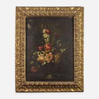 Follower of Jean-Baptiste Monnoyer (French, 1636–1699) Floral Still Life in a Silver Cup; together with a Companion (A Pair)