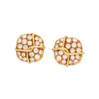 YELLOW GOLD AND DIAMOND EARRINGS