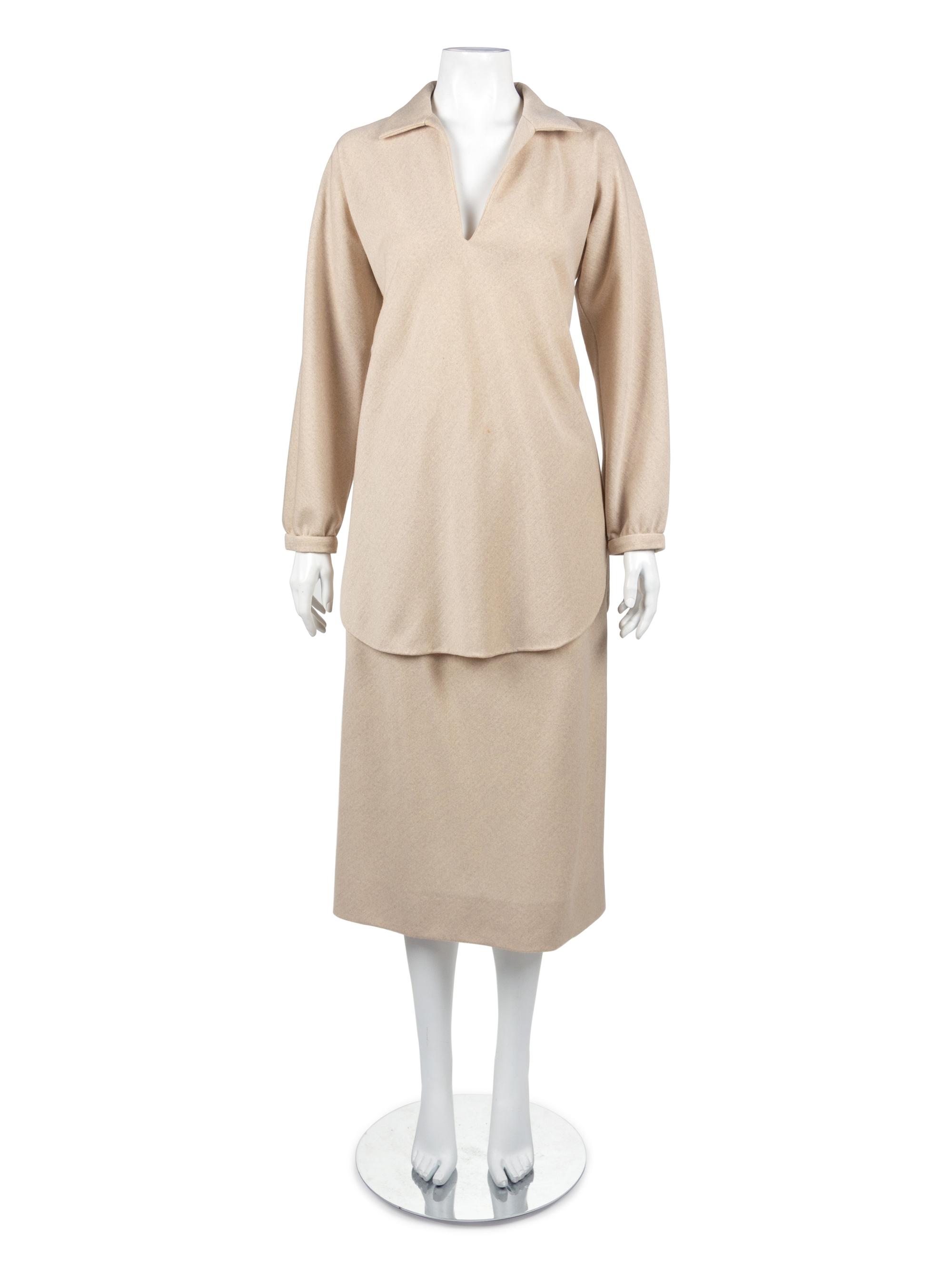 Two Halston Day Ensembles, 1970s — Sold to benefit the Art Acquisition Fund at the Indianapolis Museum of Art at Newfield.