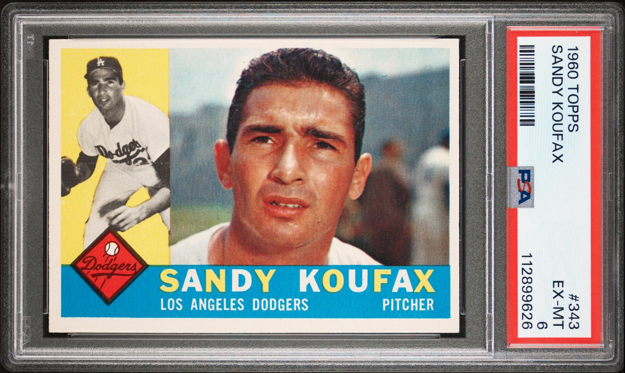 A 1960 Topps Sandy Koufax Baseball Card No. 343 (PSA 6 EX-MT)