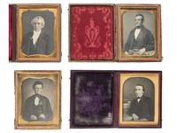 [EARLY PHOTOGRAPHY]. Ten daguerreotypes of distinguished gentlemen, incl. half plate examples.