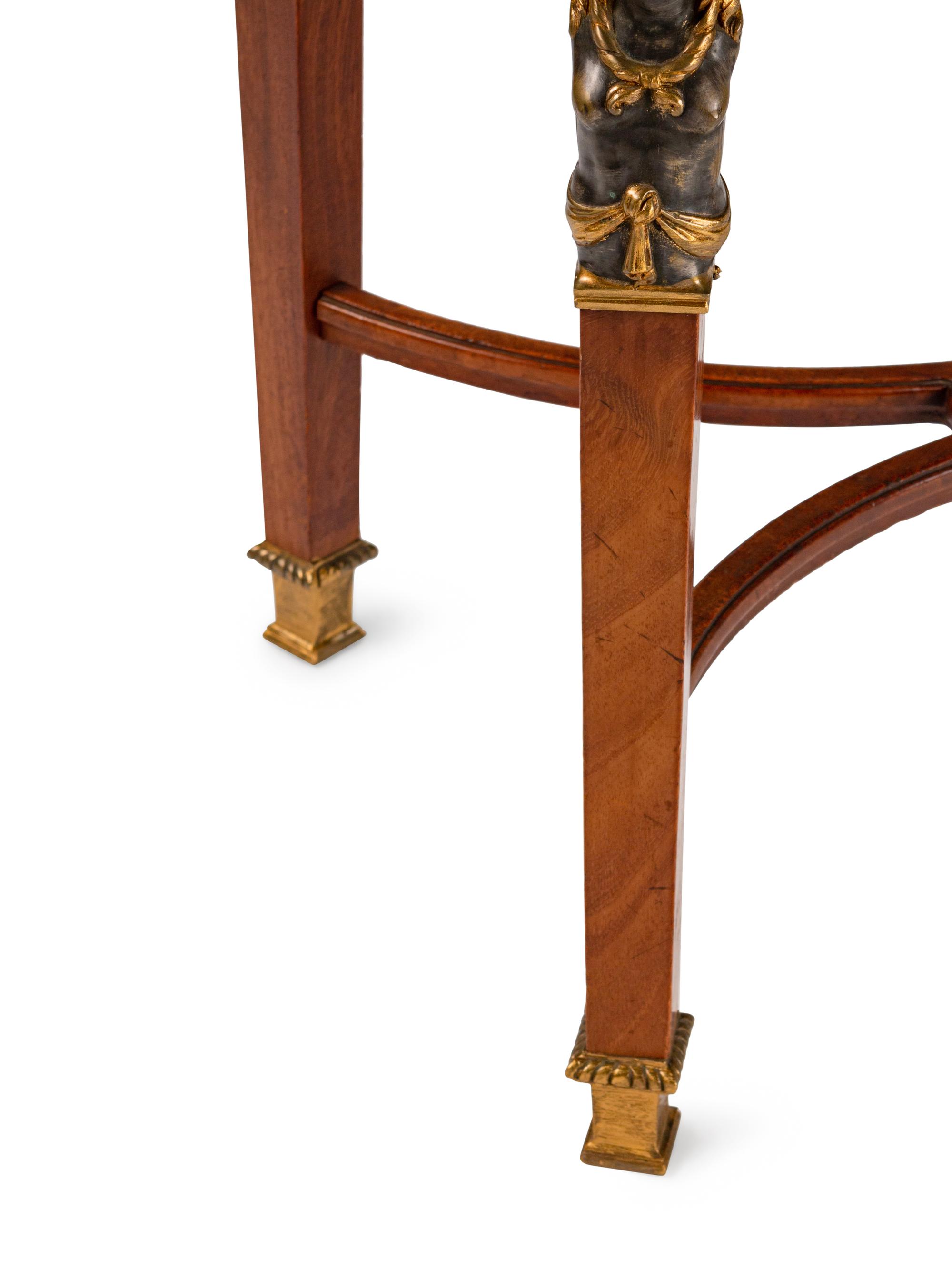 An Empire Style Bronze-Mounted Mahogany Oval Occasional Table — LATE 19TH/EARLY 20TH CENTURY