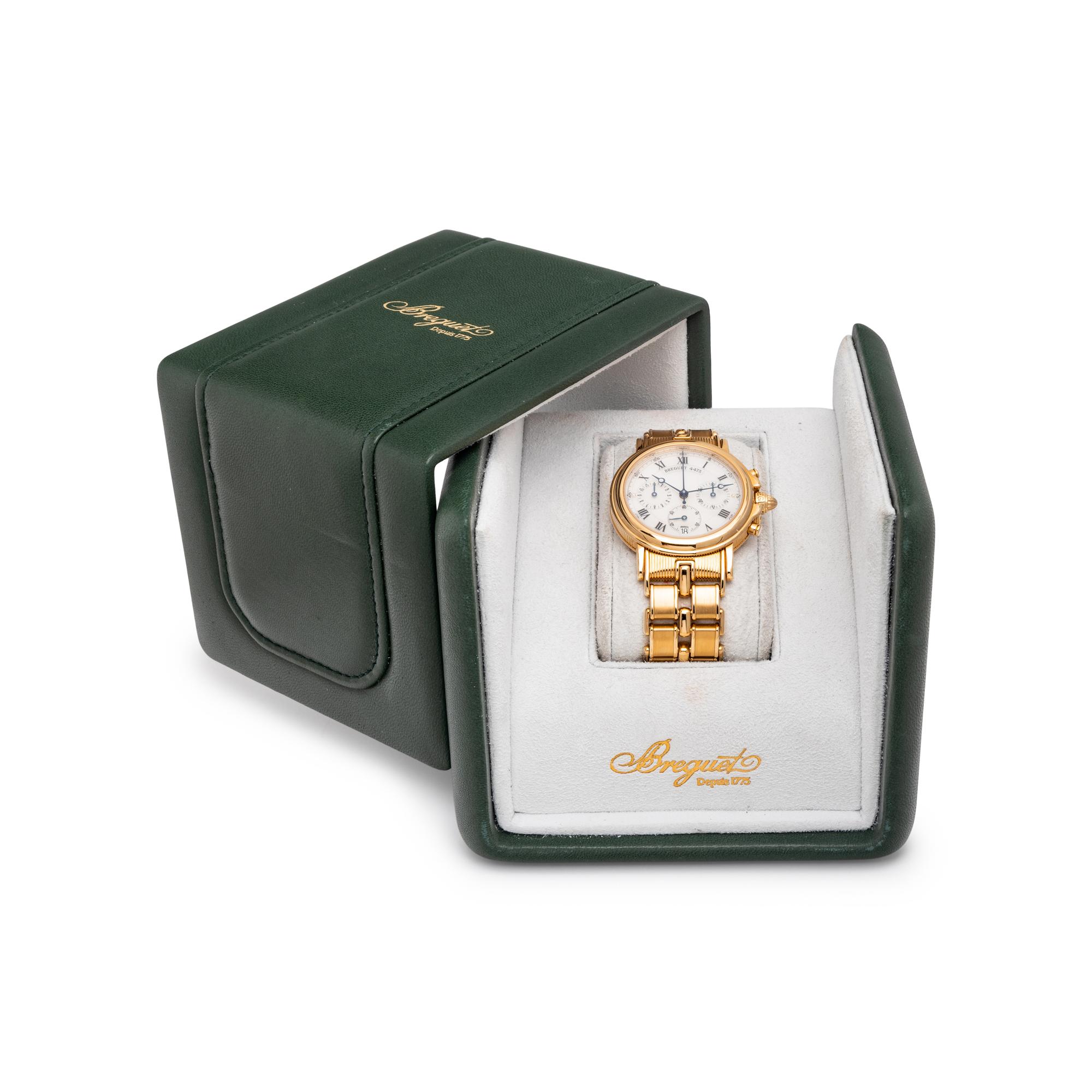 BREGUET, REF. 4475J 18K YELLOW GOLD CHRONOGRAPH 'HORLOGER DE LA MARINE' WATCH