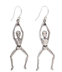 A Pair of Silver Articulated Figural Earrings, 5.20 dwts.