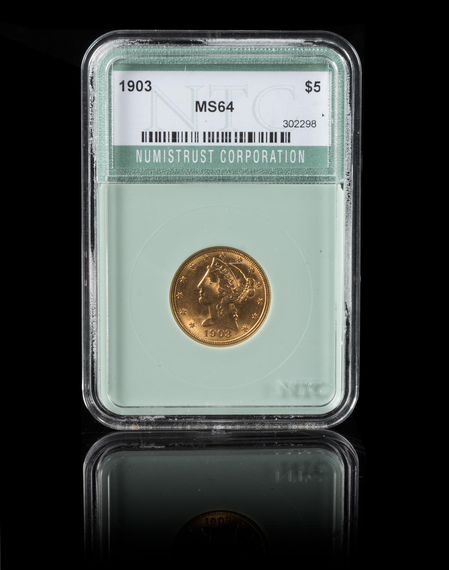 A United States 1903 Liberty Head $5 Gold Coin