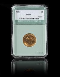 A United States 1903 Liberty Head $5 Gold Coin