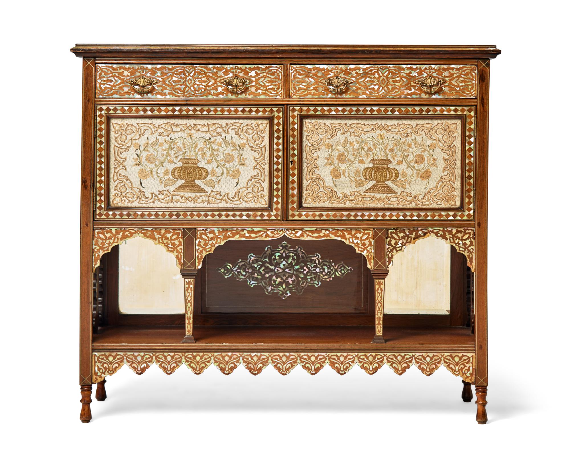 A Moroccan Mother-of-Pearl Inlaid Cabinet