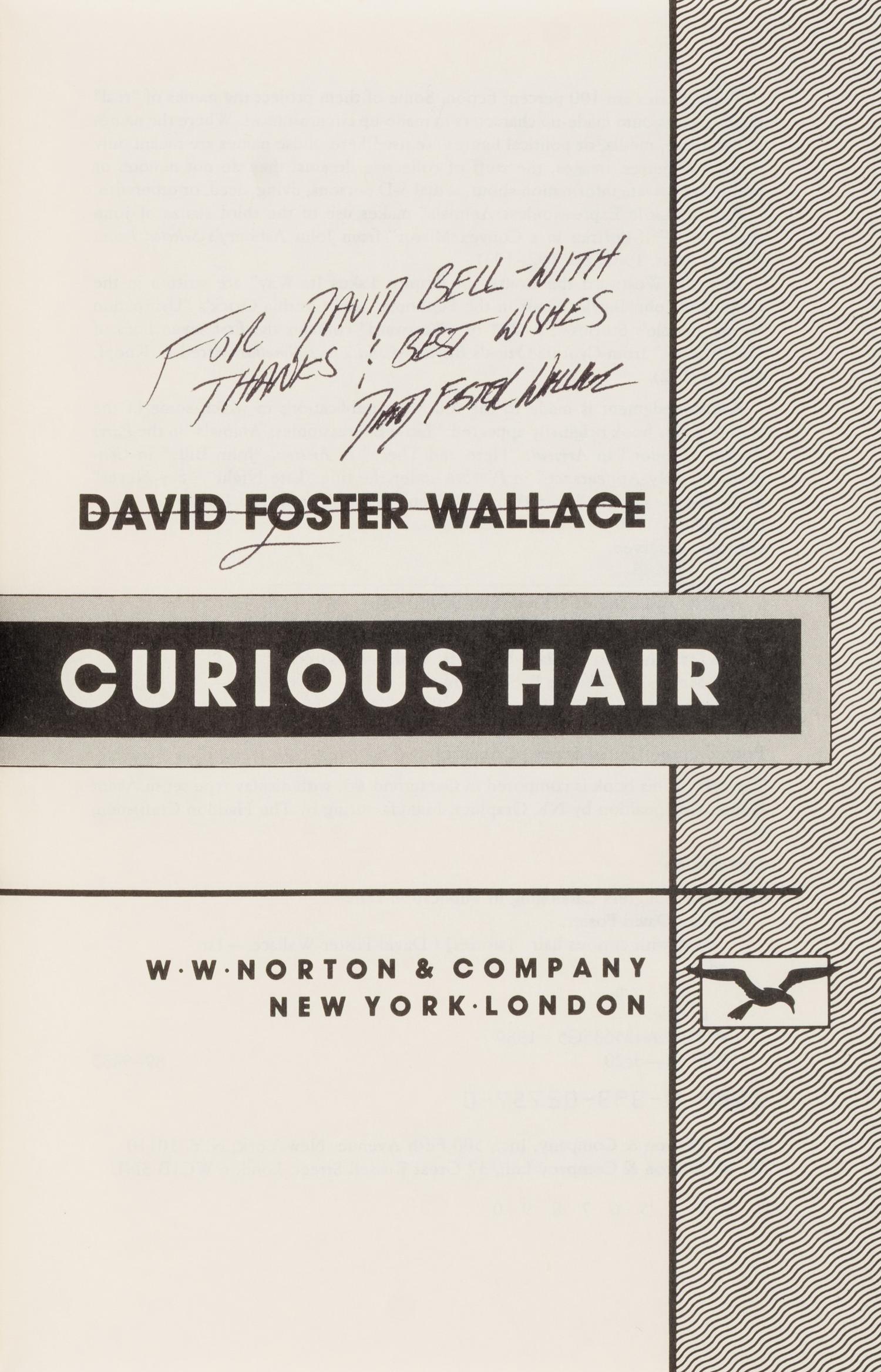 [Literature] Wallace, David Foster. Girl with Curious Hair