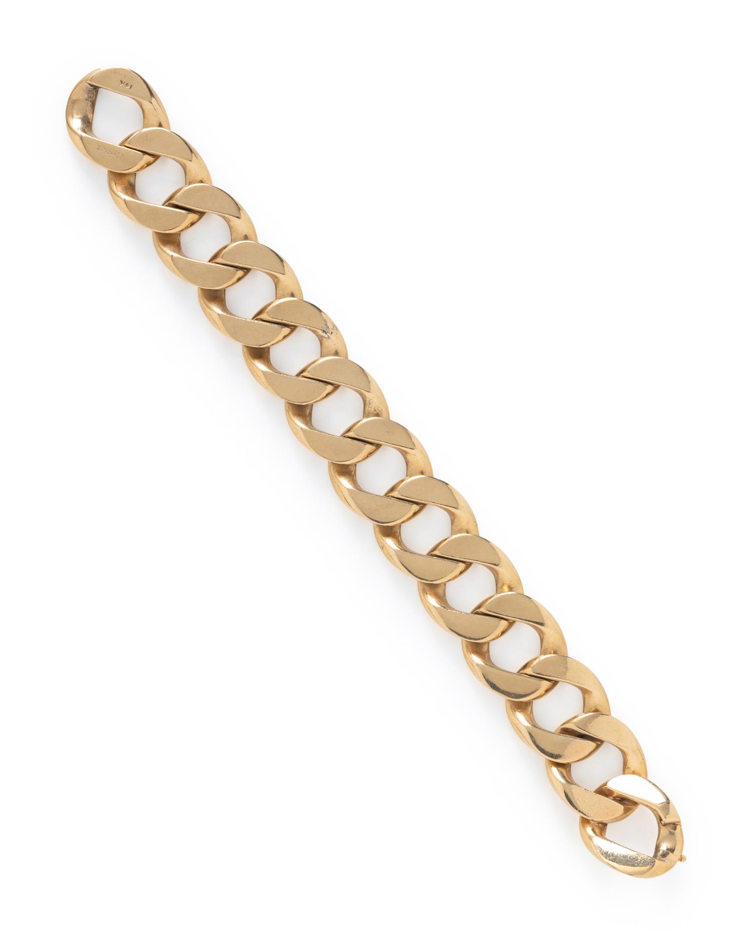CARTIER, YELLOW GOLD LINK BRACELET