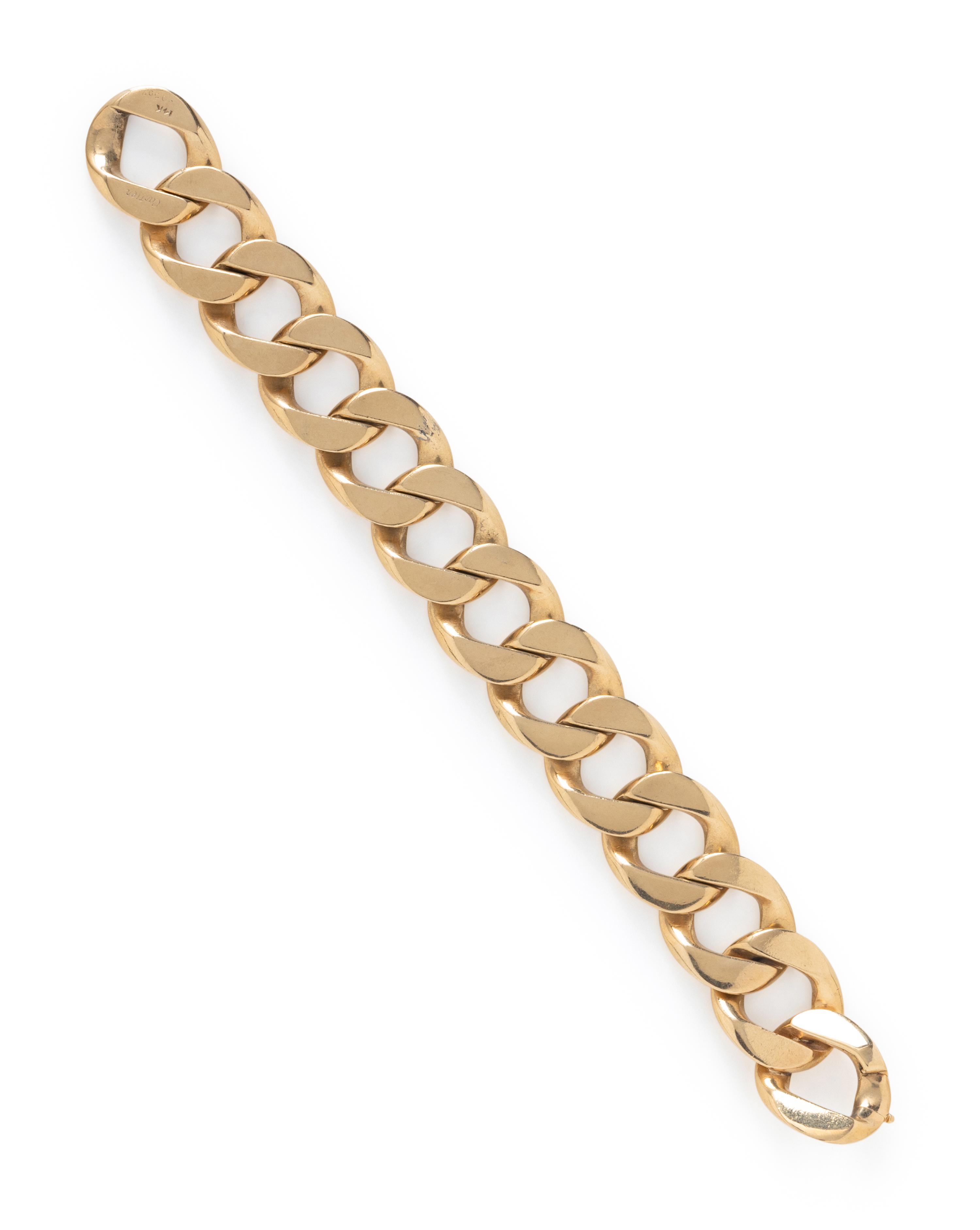 CARTIER, YELLOW GOLD LINK BRACELET
