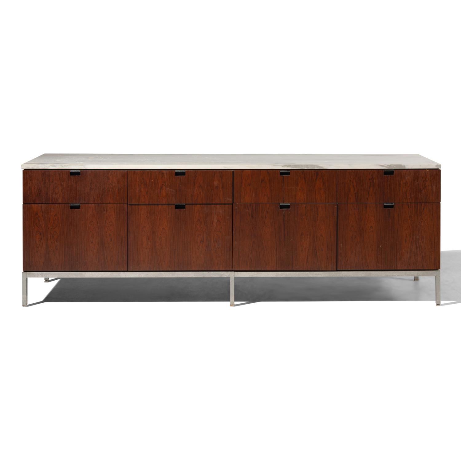 Rosewood Credenza with Marble Top