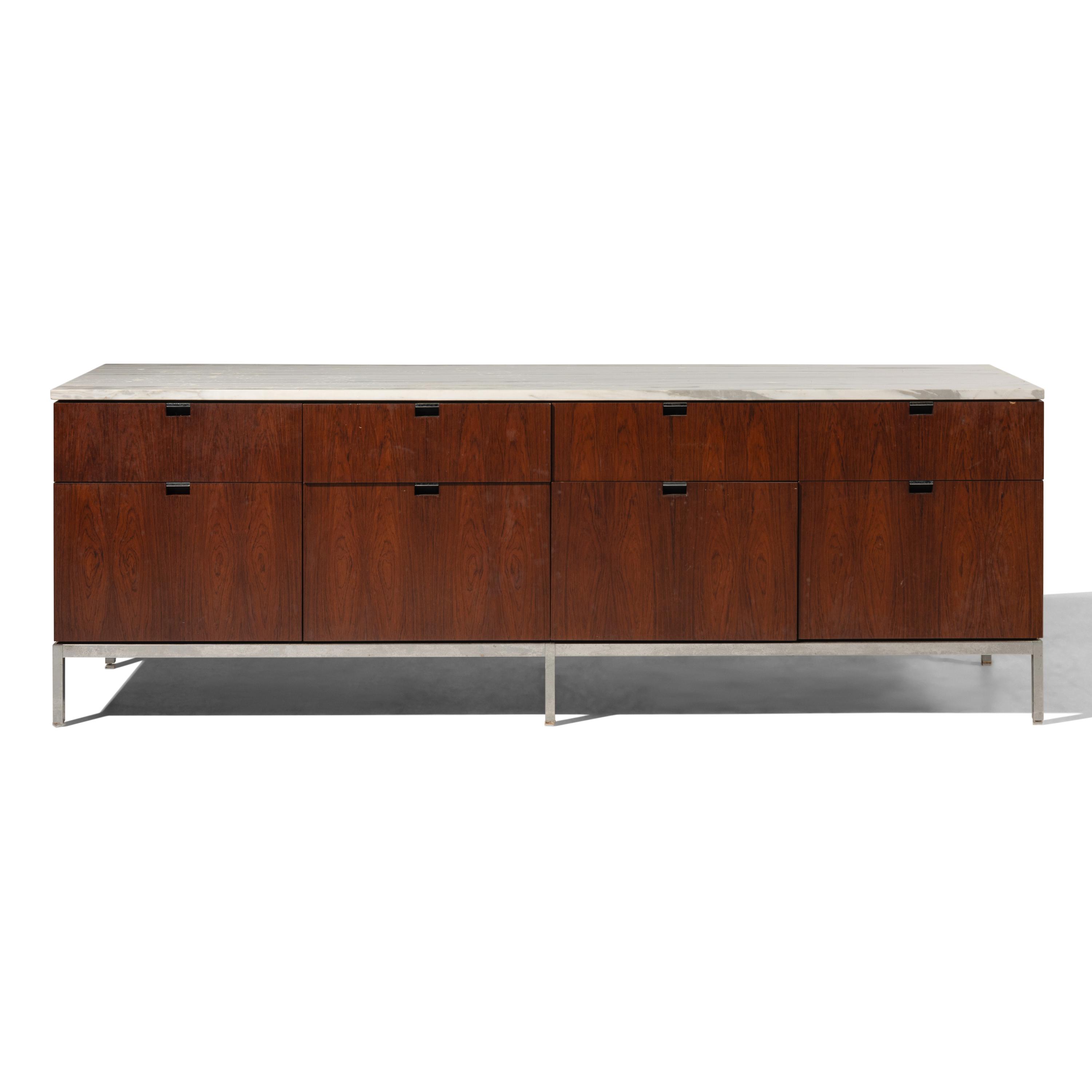 Rosewood Credenza with Marble Top