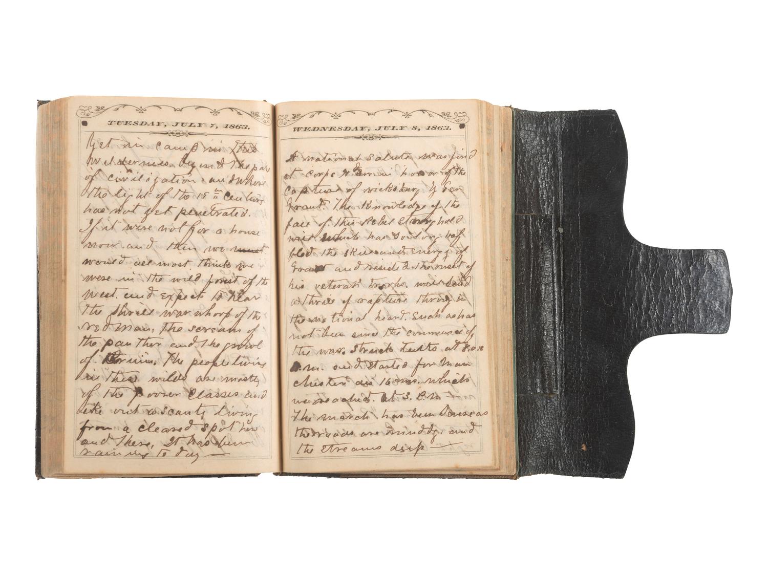 [CIVIL WAR]. Diary of Jesse B. Connelly, 31st Indiana Regiment, including description of the Second Battle of Murfreesboro (or Battle of Stones River).