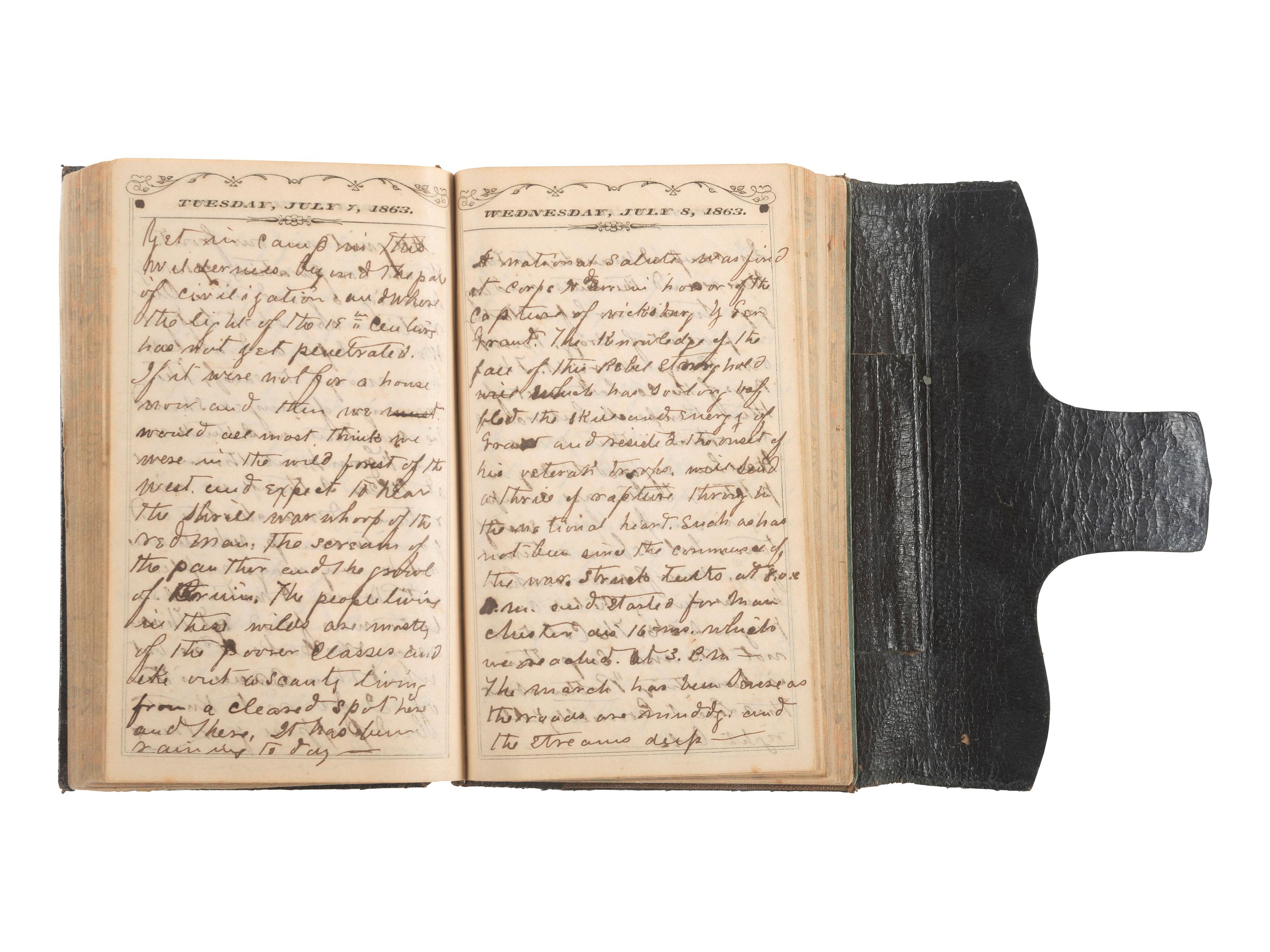 [CIVIL WAR]. Diary of Jesse B. Connelly, 31st Indiana Regiment, including description of the Second Battle of Murfreesboro (or Battle of Stones River).