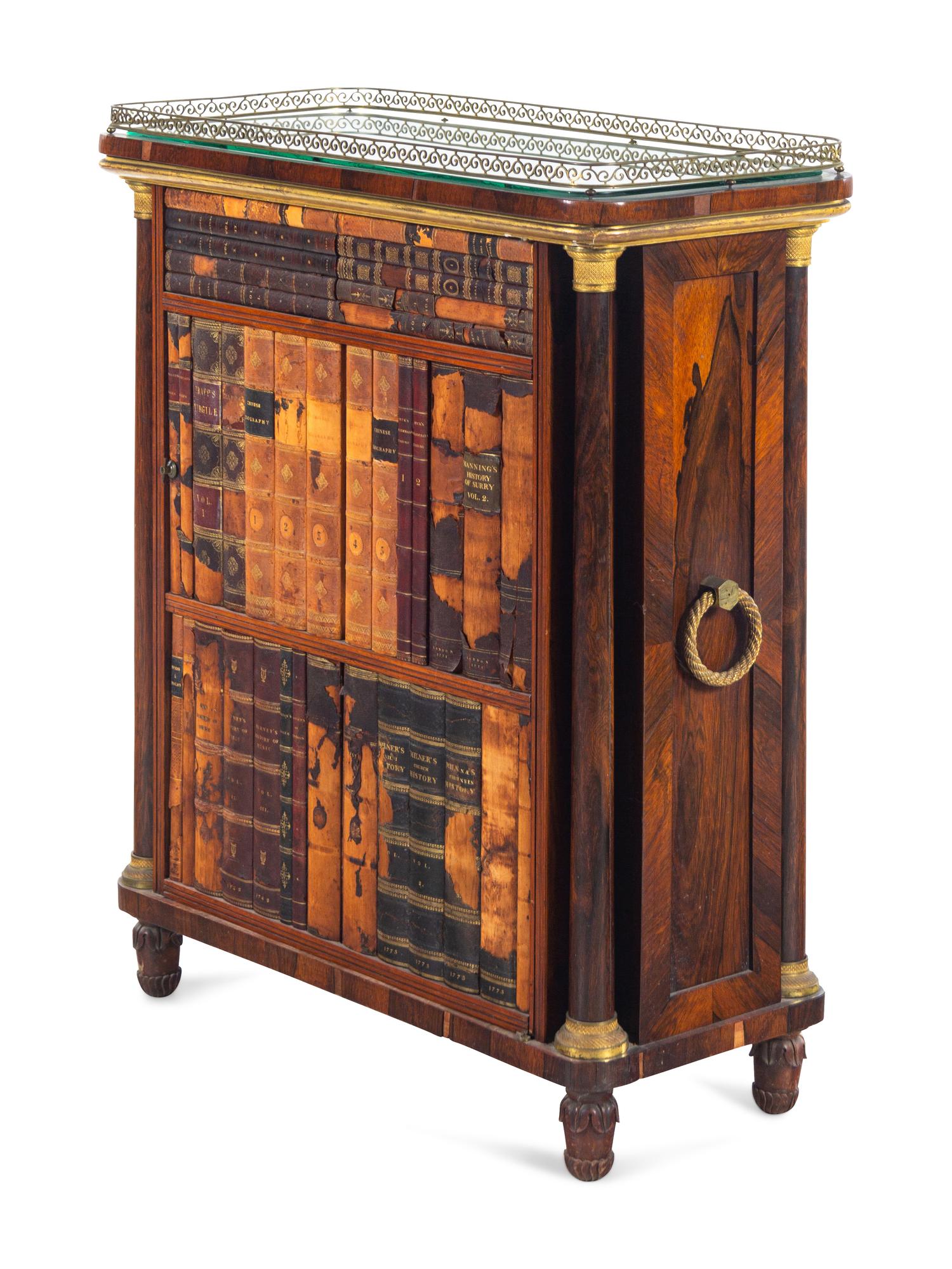 An Empire Gilt Bronze Mounted Rosewood Cabinet