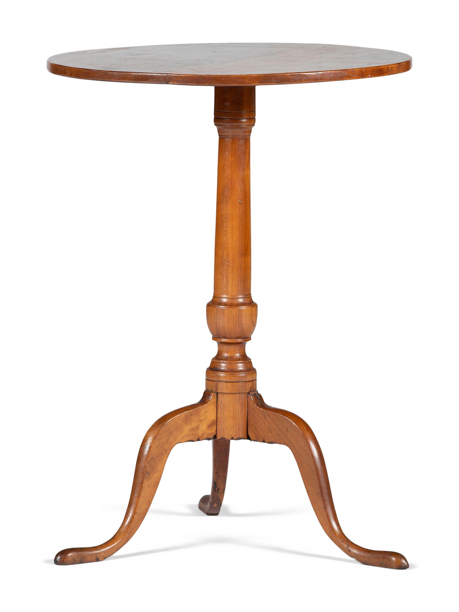 A Queen Anne Maple Candlestand